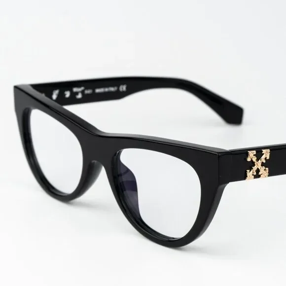 NEW Off-White STYLE 4 AF 11000 Black Blue Block Unisex Cat Eye Eyeglasses